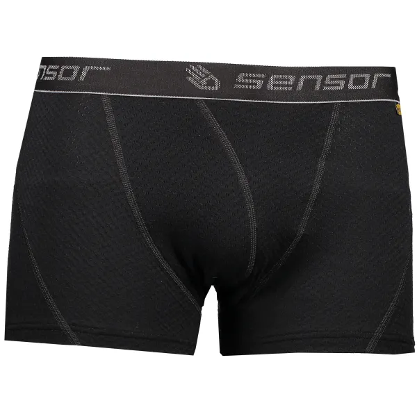  Moške boksarice SENSOR Double Face Merino Wool ČRNA 