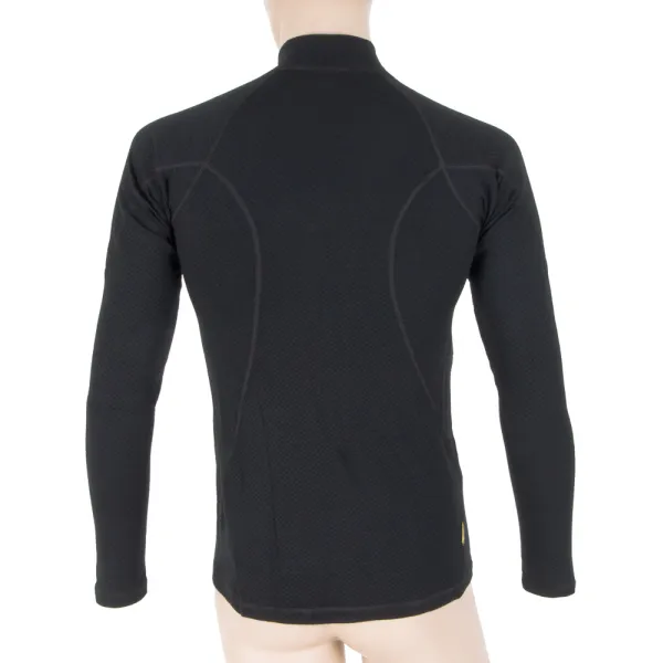  Moško funkcijsko spodnje perilo SENSOR Double Face Merino Wool rolák zip ČRNA 