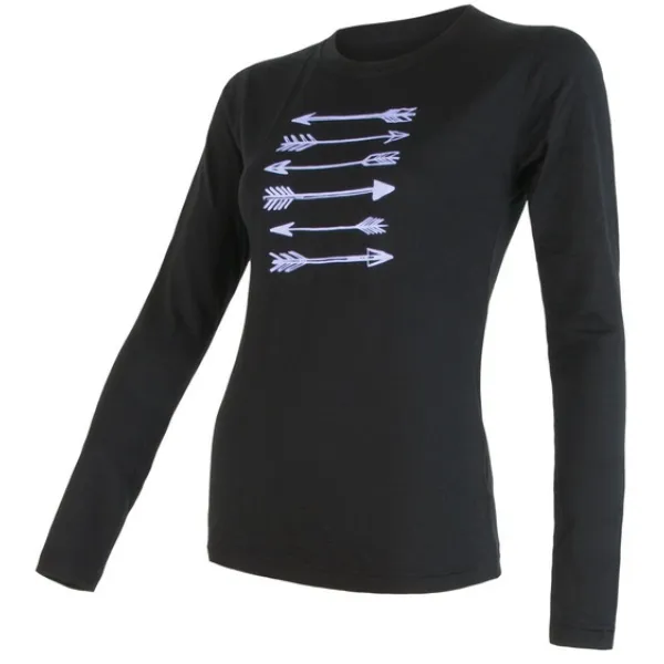  Žensko termo perilo SENSOR MERINO ACTIVE PT ARROWS dl. rukáv 17100056-00 ČRNA 
