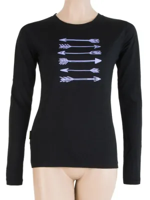 Žensko termo perilo SENSOR MERINO ACTIVE PT ARROWS dl. rukáv 17100056-00 ČRNA