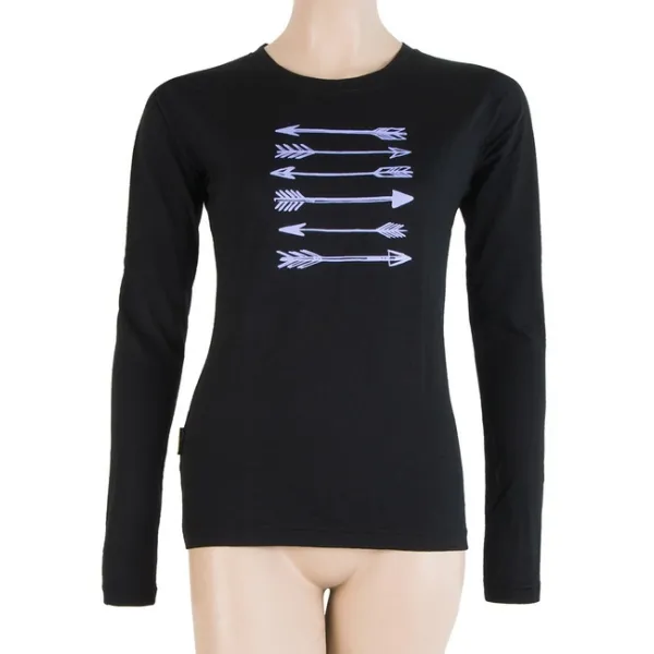  Žensko termo perilo SENSOR MERINO ACTIVE PT ARROWS dl. rukáv 17100056-00 ČRNA 