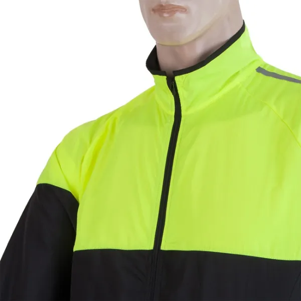 Moška tekaška jakna SENSOR NEON 17100115-00 ČRNA/ODSEVNO RUMENA 