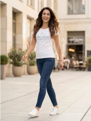 Ženska majica s kratkimi rokavi ALPINE PRO BUFFA LTSJ333 BELA