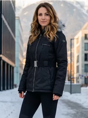 Ženska zimska jakna ALPINE PRO DOSOJINA LJCK202 ČRNA