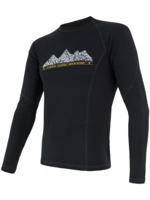 Moška termo majica z dolgimi rokavi SENSOR MERINO DF ADVENTURE 17200032 ČRNA