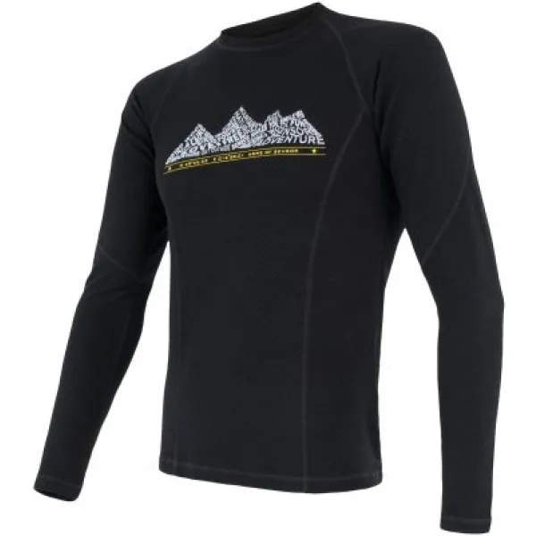  Moška termo majica z dolgimi rokavi SENSOR MERINO DF ADVENTURE 17200032 ČRNA 