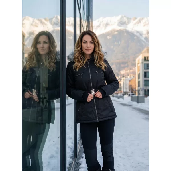  Ženska zimska jakna ALPINE PRO DOSOJINA LJCK202 ČRNA 