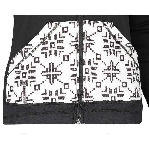  Ženski pulover SENSOR TECNOSTRETCH PATTERN celozip 17200076 ČRNA 