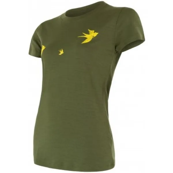  Ženska termo majica s kratkimi rokavi SENSOR MERINO ACTIVE PT SWALLOW 17200028 SAFARI 