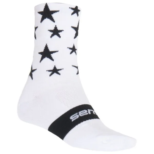  Nogavice SENSOR STARS 16100066 BELA/ČRNA 