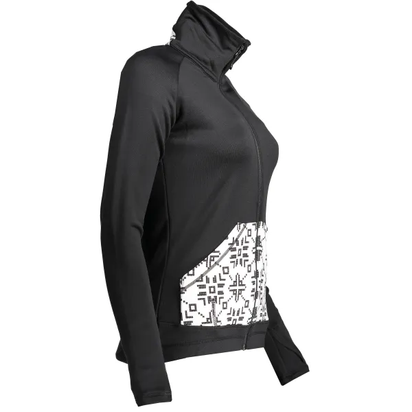  Ženski pulover SENSOR TECNOSTRETCH PATTERN celozip 17200076 ČRNA 