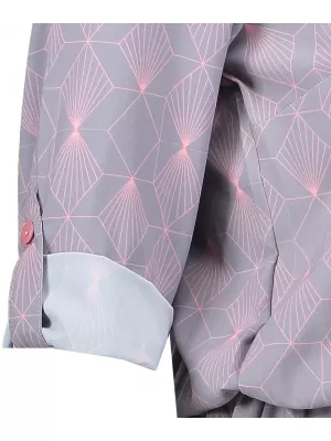 Ženska obleka z ruffles NUMOCO A182-2 SIVA
