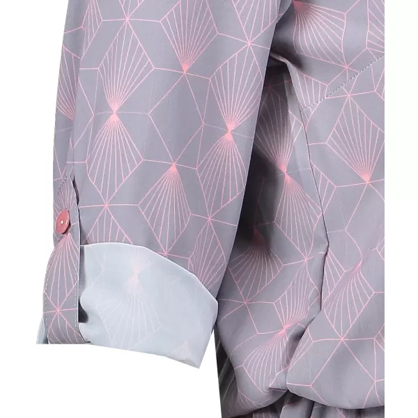  Ženska obleka z ruffles NUMOCO A182-2 SIVA 