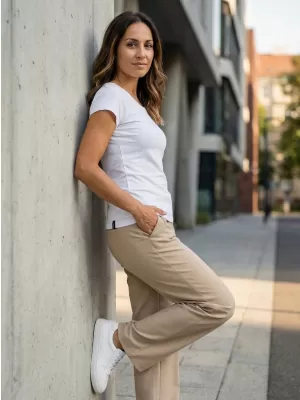 Ženska majica s kratkimi rokavi SAM 73 BALOKA LTSL390 BELA