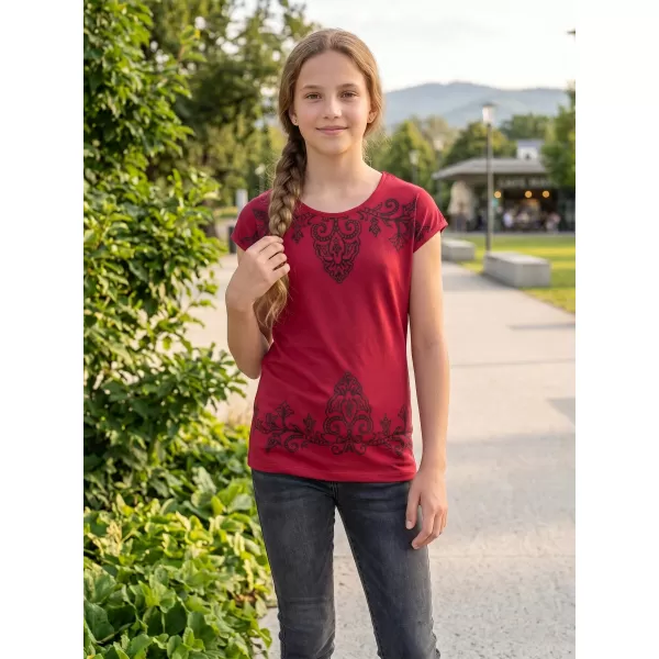  Dekliška majica s kratkimi rokavi SAM 73 GT 525 RDEČA 