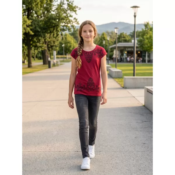  Dekliška majica s kratkimi rokavi SAM 73 GT 525 RDEČA 