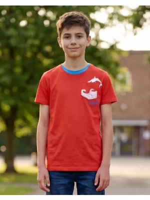 Fantovska majica SAM 73 CALVINO KTSN177 ORANŽNA