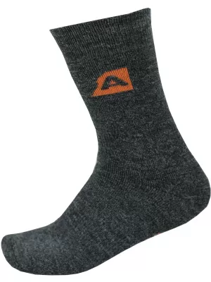 Nogavice ALPINE PRO OTHAR USCP058 TEMNO SIVI POUDARKI/ORANŽNA