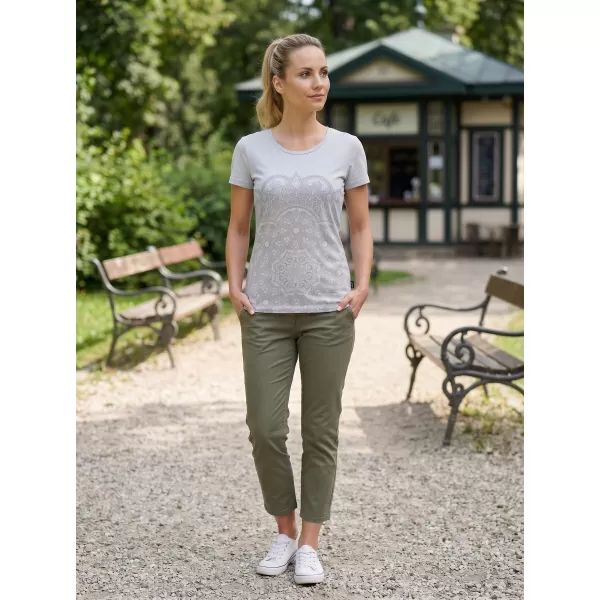  Ženska majica s kratkimi rokavi SAM 73 LTSP531 SVETLO SIVA 