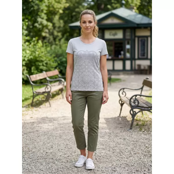  Ženska majica s kratkimi rokavi SAM 73 LTSP531 SVETLO SIVA 