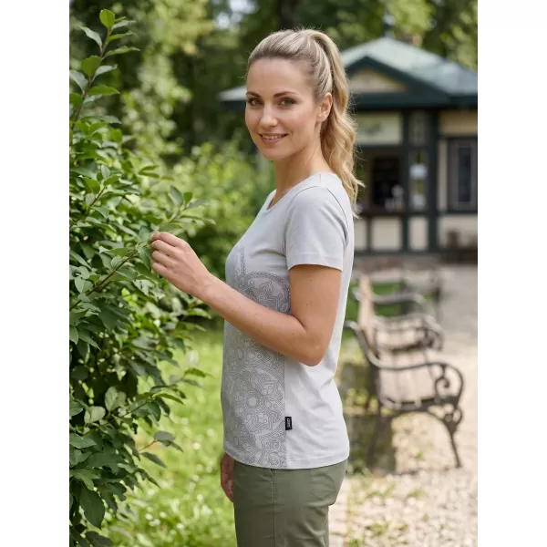  Ženska majica s kratkimi rokavi SAM 73 LTSP531 SVETLO SIVA 