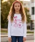 Dekliška majica z dolgimi rokavi SAM 73 GT 531 BELA
