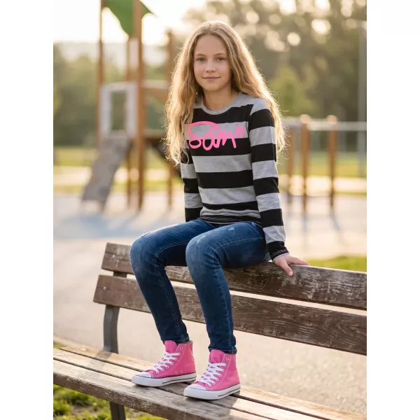  Dekliška majica z dolgimi rokavi SAM 73 GT 534 SVETLO SIVA 