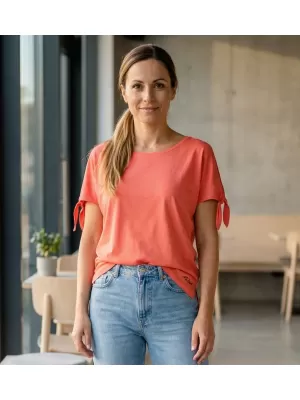 Ženska majica s kratkimi rokavi ALTISPORT NIALA LTSR671 ORANŽNA