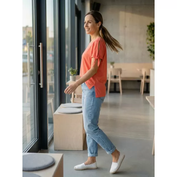  Ženska majica s kratkimi rokavi ALTISPORT NIALA LTSR671 ORANŽNA 