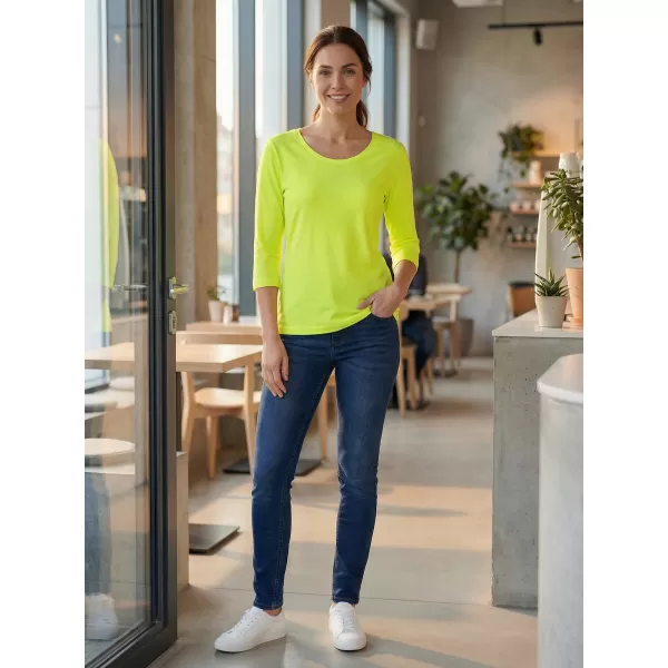  Ženska majica s 3/4 rokavi ALTISPORT MARAXA LTSR670 RUMENA 