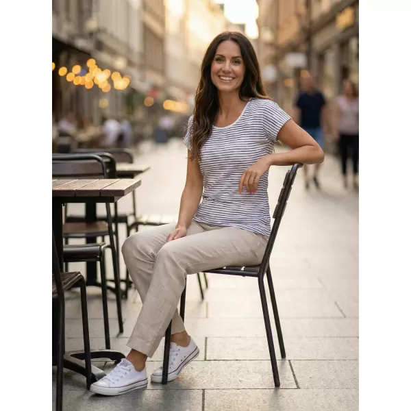  Ženska majica s kratkimi rokavi ALTISPORT GOBNATA LTSR640 BELA 