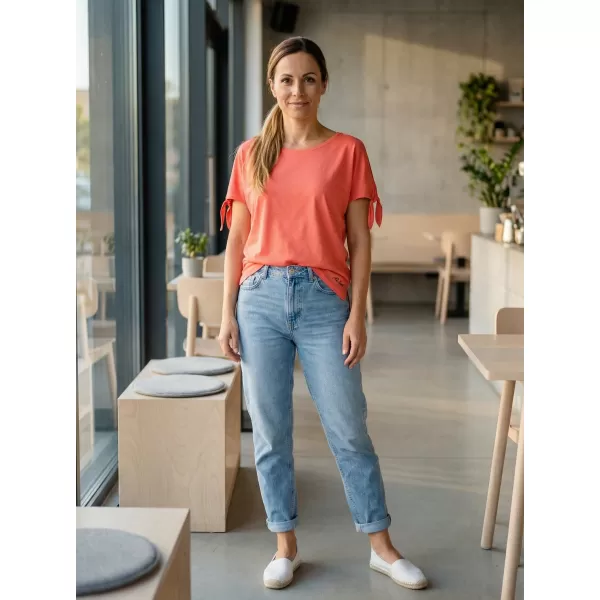  Ženska majica s kratkimi rokavi ALTISPORT NIALA LTSR671 ORANŽNA 