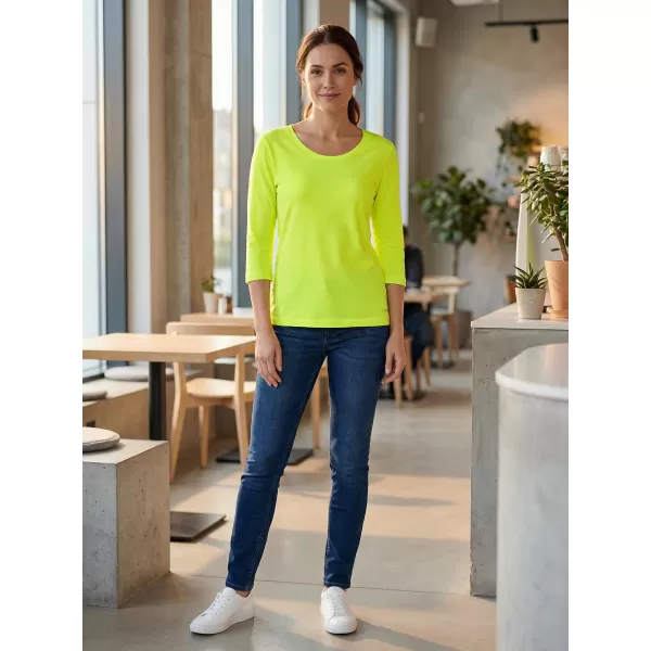  Ženska majica s 3/4 rokavi ALTISPORT MARAXA LTSR670 RUMENA 