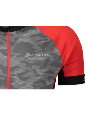 Kolesarski dres ALPINE PRO MARK MTSR461 SIVA/RDEČA
