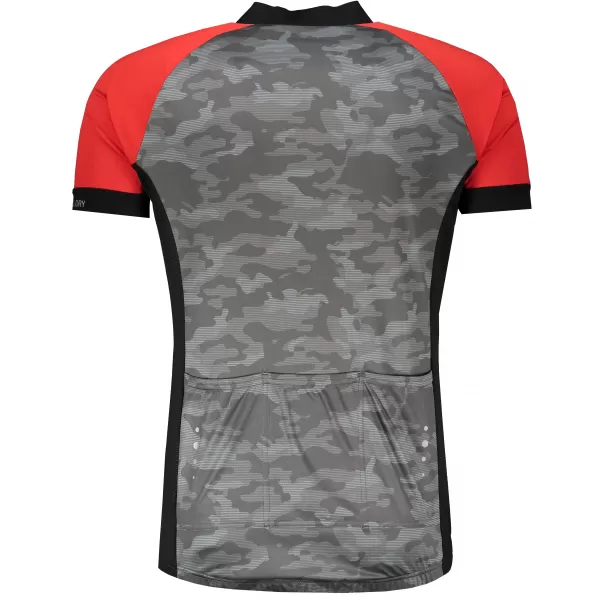  Kolesarski dres ALPINE PRO MARK MTSR461 SIVA/RDEČA 
