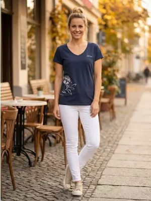 Ženska majica s kratkimi rokavi ALTISPORT CYRA LTSR637 MODRA