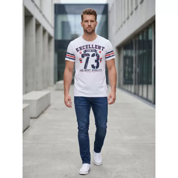  Moška T -majica s kratkimi rokavi SAM 73 MT 762 BELA 