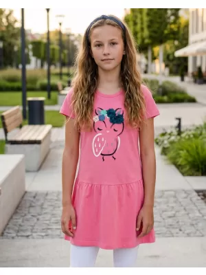 Dekliška obleka SAM 73 KSKR069 ROZA