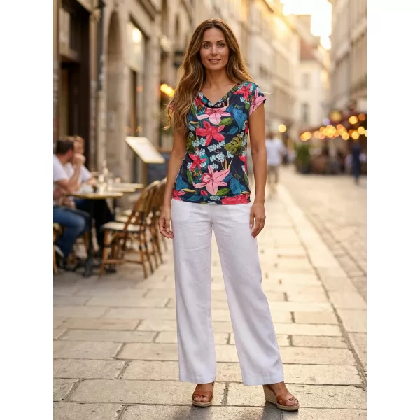  Ženska majica s kratkimi rokavi KIXMI JACINTA TEMNO MODRA 