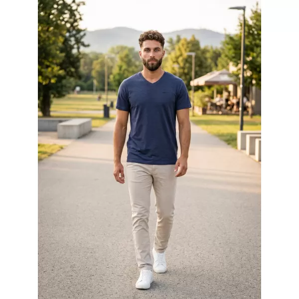  Moška T -majica s kratkimi rokavi SAM 73 LADIUS MTSR524 TEMNO MODRA 