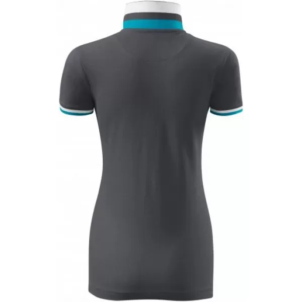  Ženska majica s kratkimi rokavi z ovratnikom MALFINI PREMIUM COLLAR UP 257 SVETLO ANTRACIT 