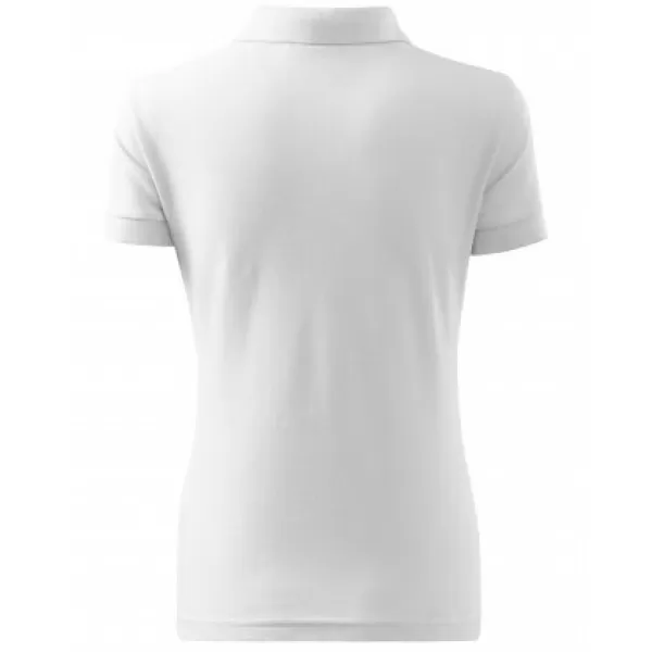  Ženska majica s kratkimi rokavi z ovratnikom MALFINI COTTON 213 BELA 
