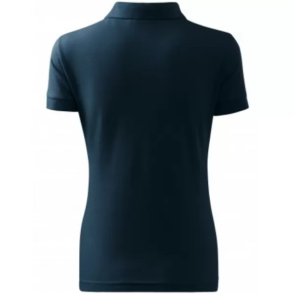  Ženska majica s kratkimi rokavi z ovratnikom MALFINI COTTON 213 MORNARSKO MODRA 