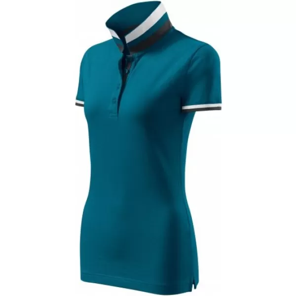  Ženska majica s kratkimi rokavi z ovratnikom MALFINI PREMIUM COLLAR UP 257 KEROZIN 