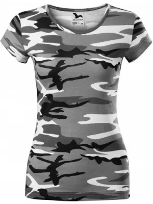 Ženska majica s kratkimi rokavi MALFINI CAMO PURE 122 KAMUFLAŽNO SIVA