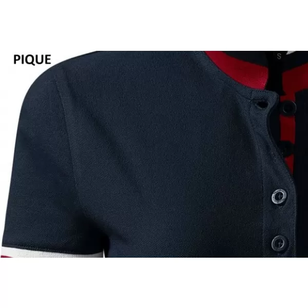  Ženska majica s kratkimi rokavi z ovratnikom MALFINI PREMIUM COLLAR UP 257 TEMNA MORNARICA 