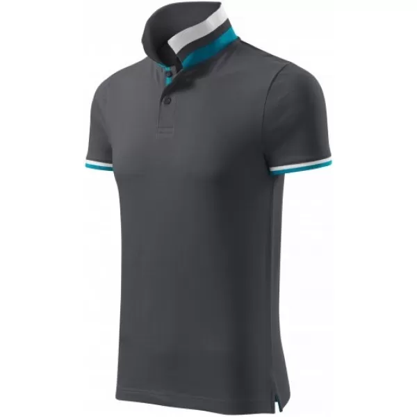  Moška majica s kratkimi rokavi z ovratnikom MALFINI PREMIUM COLLAR UP 256 SVETLO ANTRACIT 
