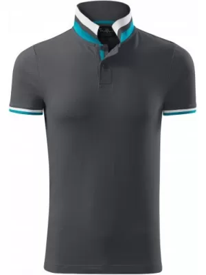 Moška majica s kratkimi rokavi z ovratnikom MALFINI PREMIUM COLLAR UP 256 SVETLO ANTRACIT