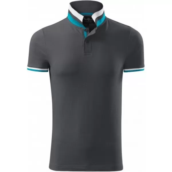  Moška majica s kratkimi rokavi z ovratnikom MALFINI PREMIUM COLLAR UP 256 SVETLO ANTRACIT 