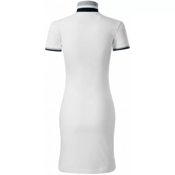  Ženska obleka z ovratnikom MALFINI PREMIUM DRESS UP 271 BELA 